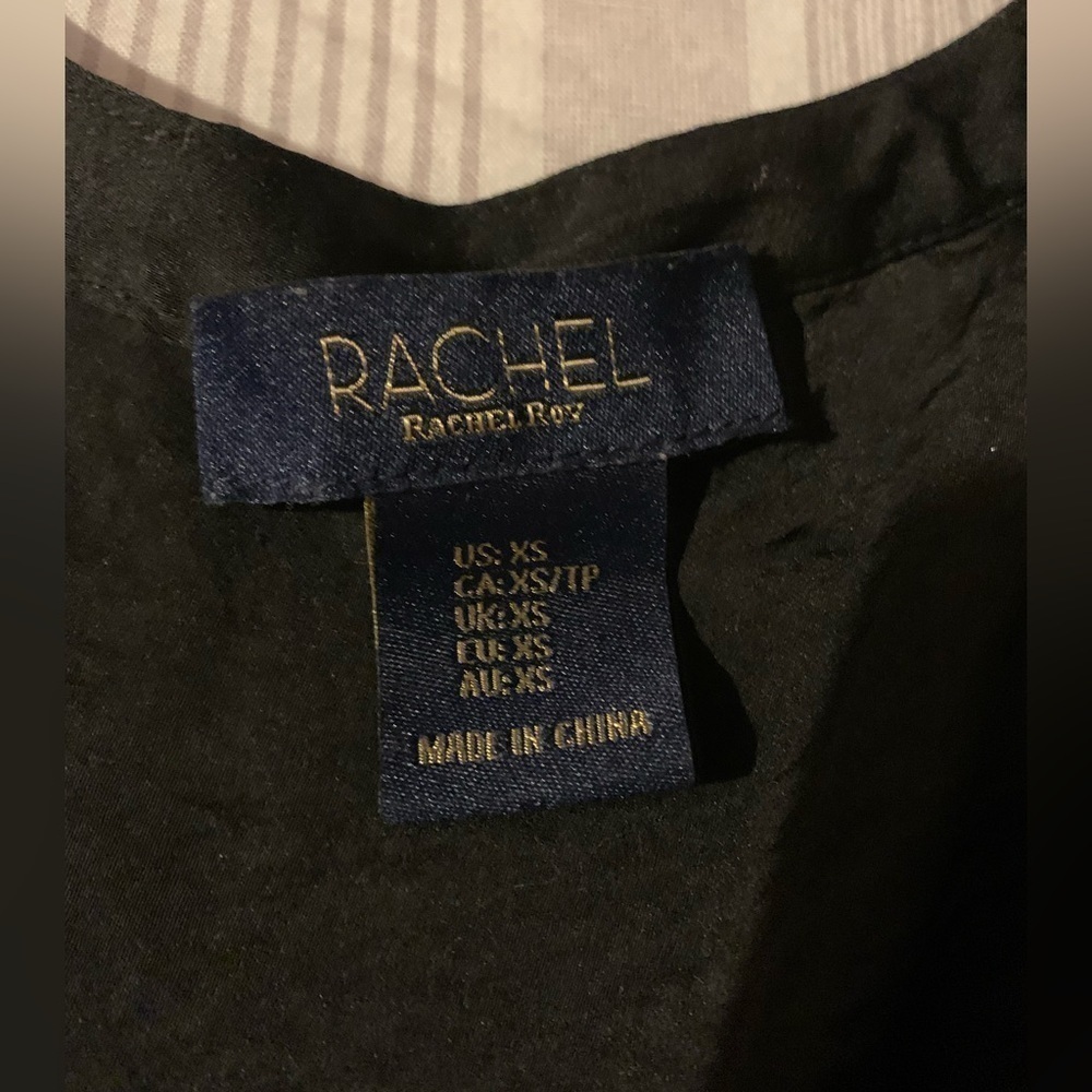 - Rachel Roy XS black 100% silk tank top dressy, camisole designer - Picture 3 of 4